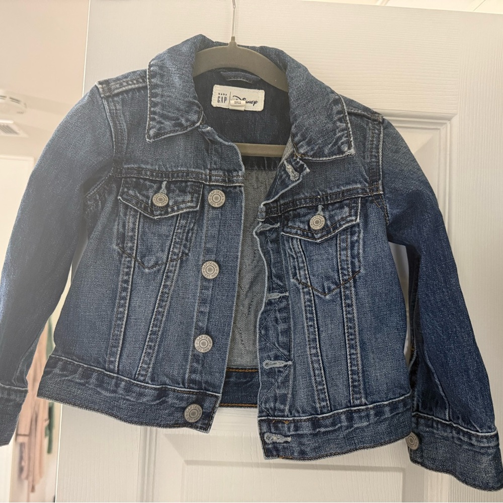 Gap Kids Dark Blue Denim Jacket - Disney Mickey Mouse size 2T